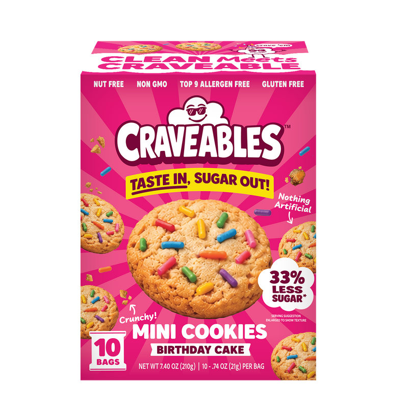 Birthday Cake Crunchy Mini Cookies