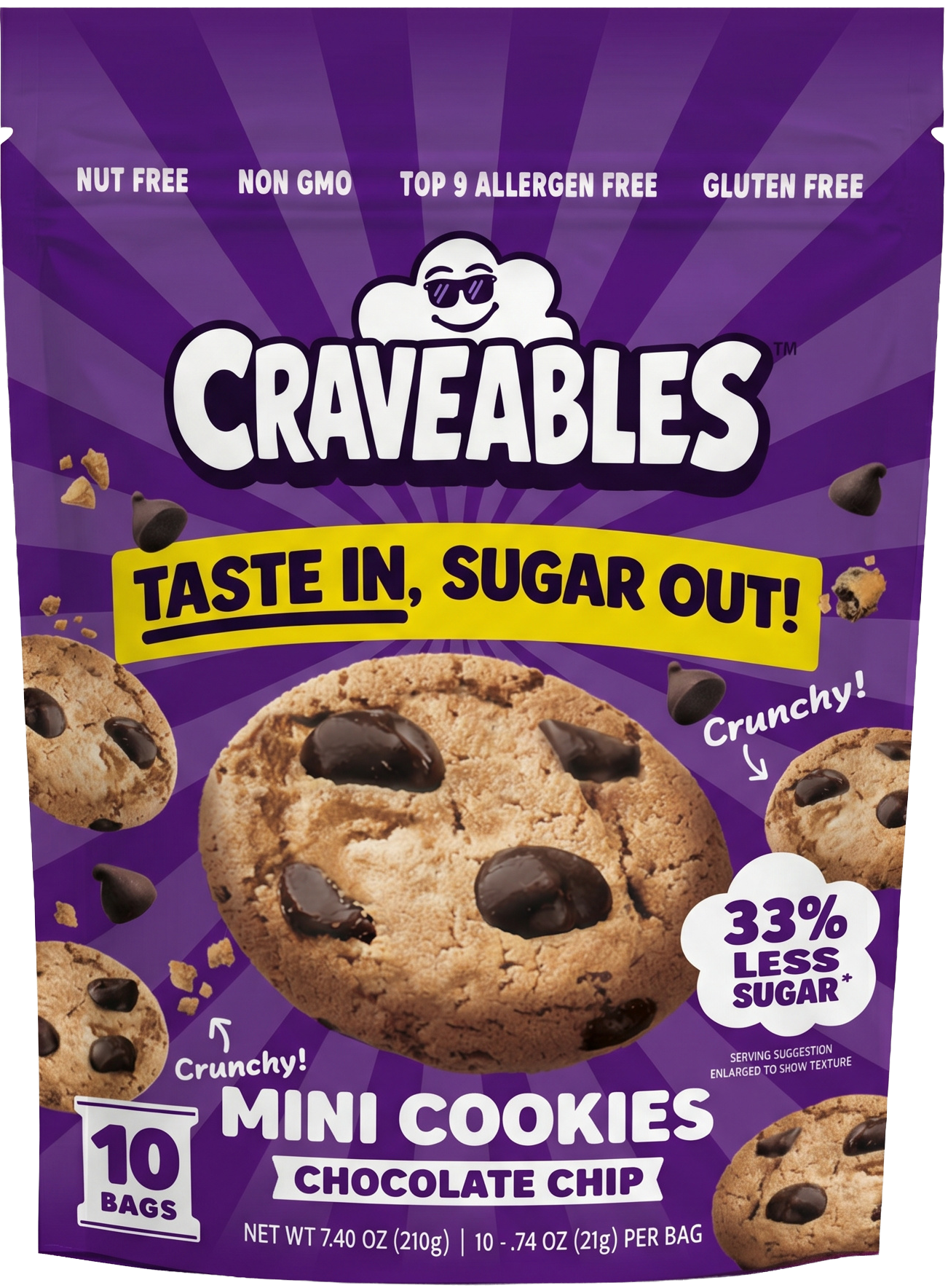 Craveables Chocolate Chip Crunchy Mini Cookies Main image